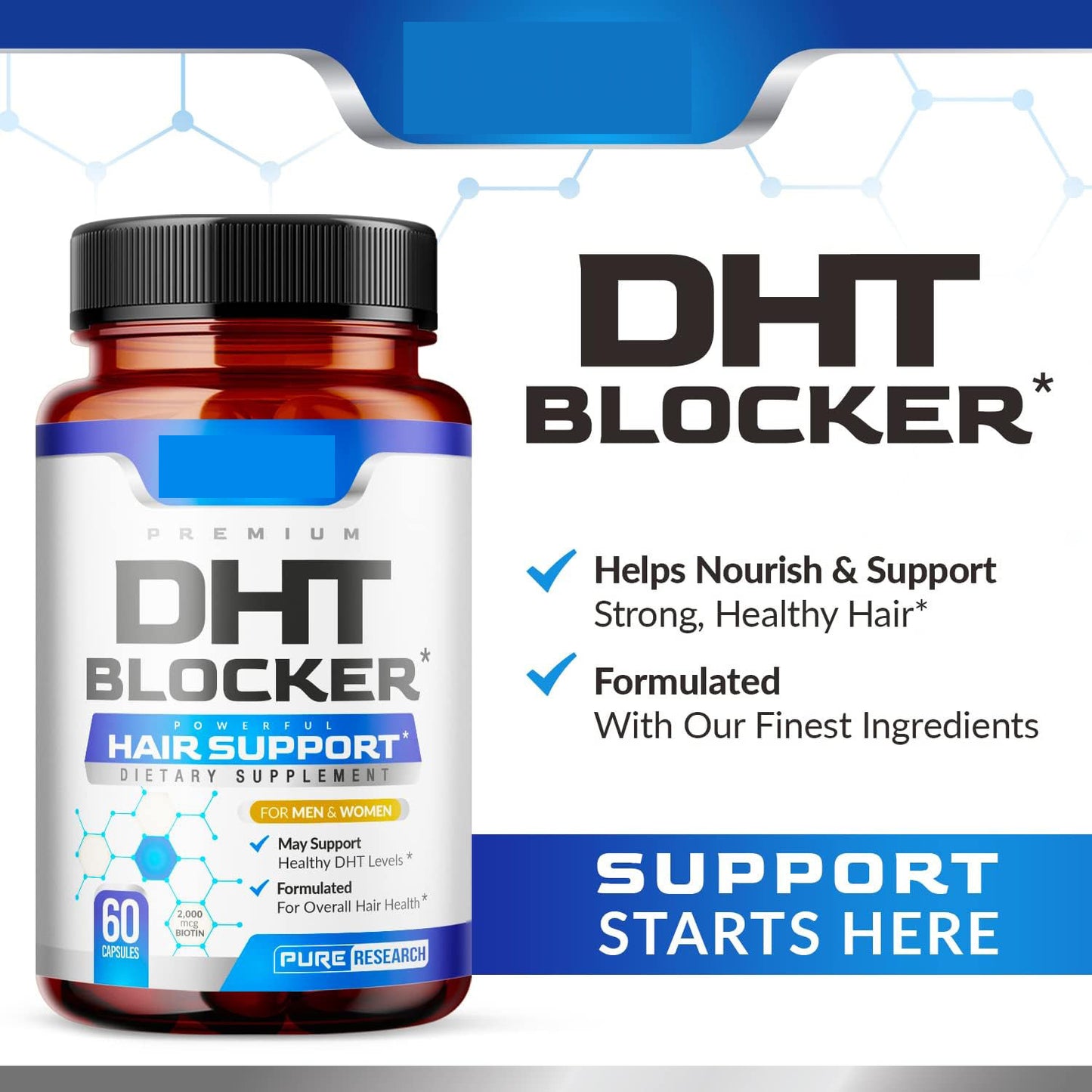 QuickVita™ DHT Blocker – 60 Tablets | Clinically Proven Formula