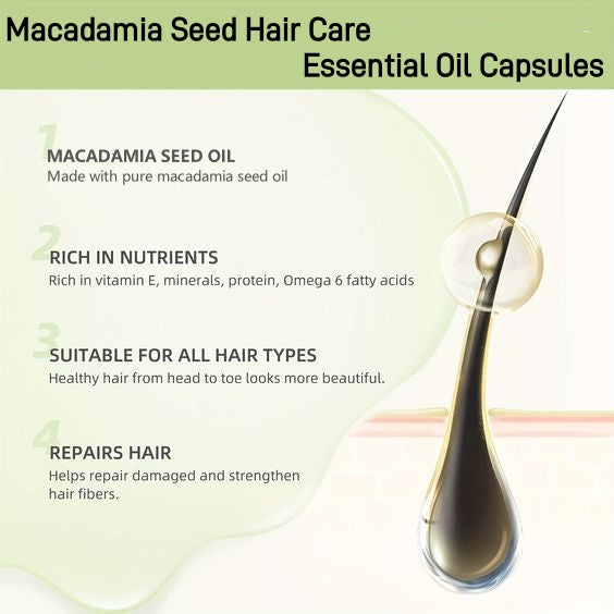 ELMOOSA Caviar Hair Oil Capsules – Daily Hair Vitamins with Camellia & Essential Oils