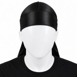 Black Long Tail Silky Durag